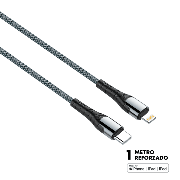 Cable Lightning a Tipo C Conector 1 Metro 30W Ldnio