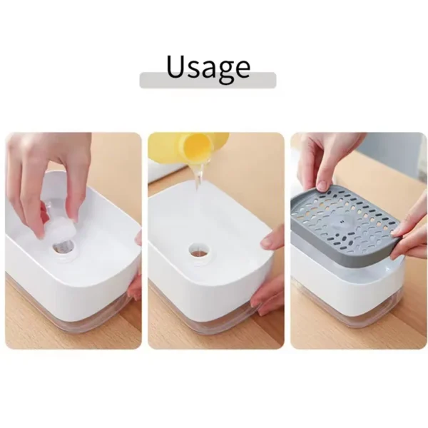 Dispensador de jabón liquido + esponja - Imagen 5