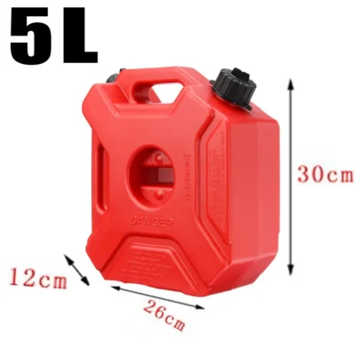 Galonera de combustible 5L con base, llave y cerradura